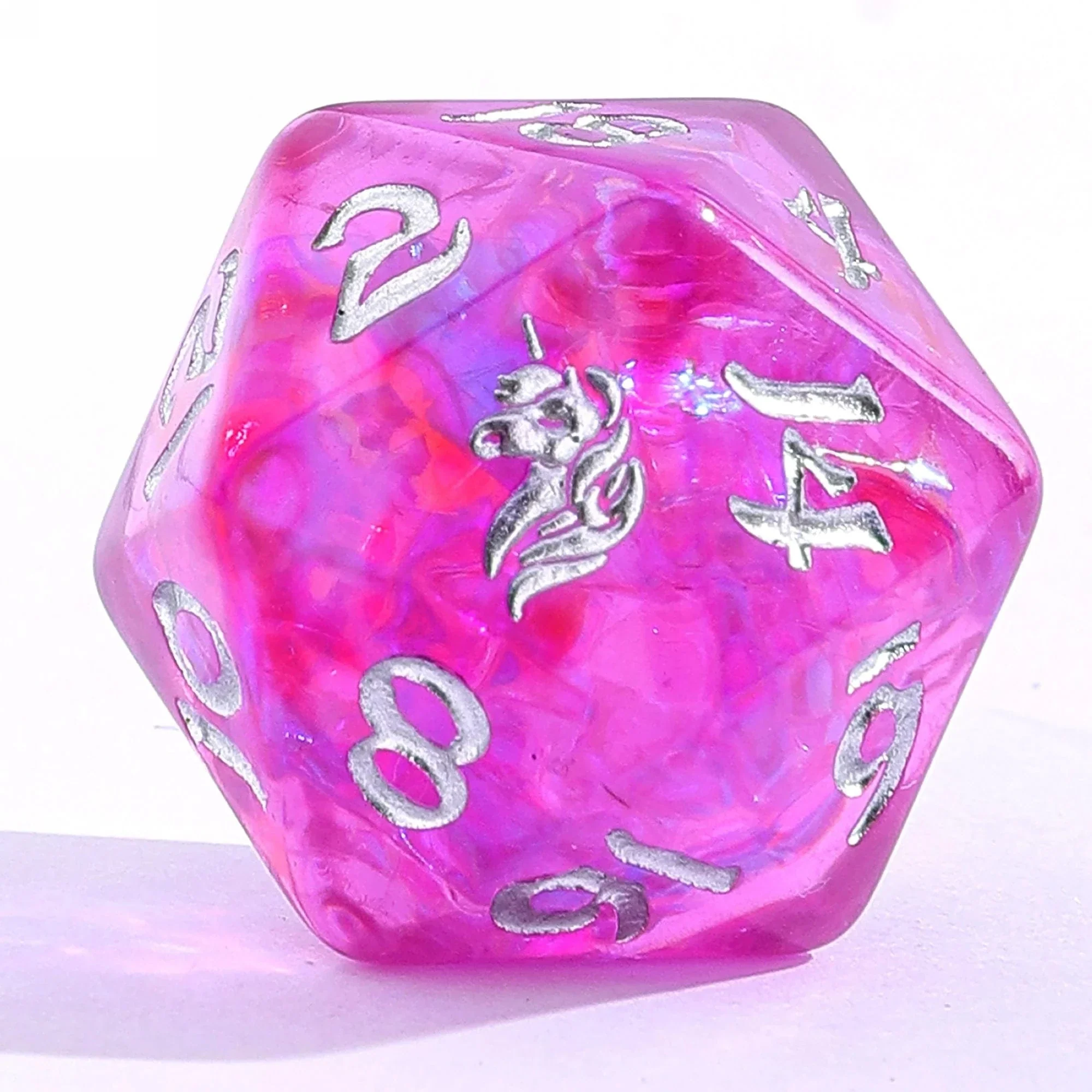 HY00329: Wyrmforged Rollers - Rounded Resin Polyhedral Dice - Lumina Unicornia - Image 3
