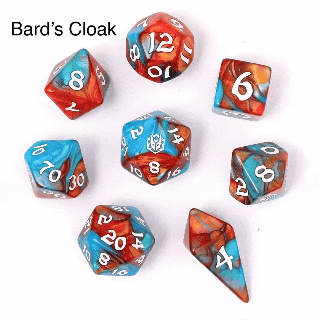 HY00329: Wyrmforged Rollers - Rounded Resin Polyhedral Dice - Lumina Unicornia - Image 4